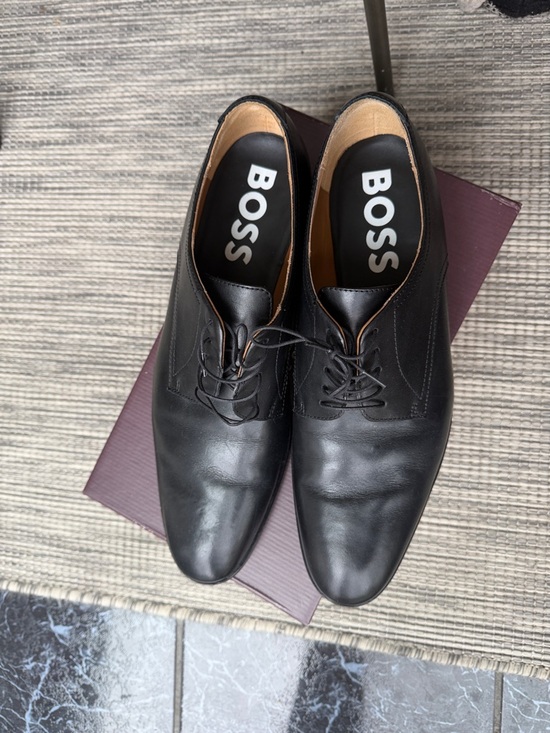 Hugo Boss Black Leather Derby Shoes main image 8